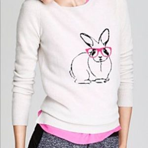 Aqua cashmere bunny sweater